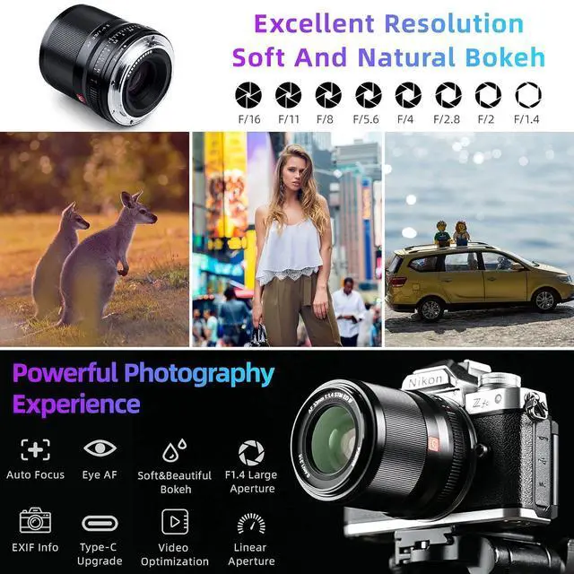 Alt view image 3 of 7 - WRIARICH AF 33mm f/1.4 F1.4 Z Lens for Nikon Z Mount, APS-C Z Mount Lens for Nikon Zfc Z5 Z6 Z7 II Z50