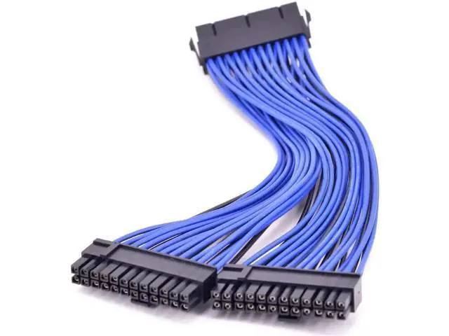 Alt view image 4 of 6 - WRIARICH Vszerda 24Pin 1 to 2 Power Supply Extension Cable ATX 24 Pin Male to Female Power Port C