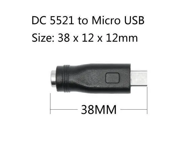 Alt view image 6 of 7 - WRIARICH Vszerda DC 5.5mm x 2.1mm to Micro USB Adapter, 5V DC 5521 Female to Micro USB Male Plug Convert Connector Power (4Pcs)