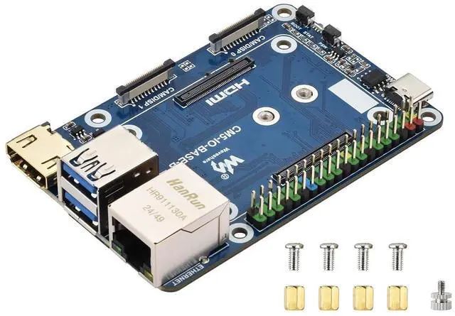 Main image of WRIARICH Mini Base Board (B) Compatible with Raspberry Pi Compute Module 5,Suitable for Evaluating The Raspberry Pi CM5 Or Being Integrated Into End Products