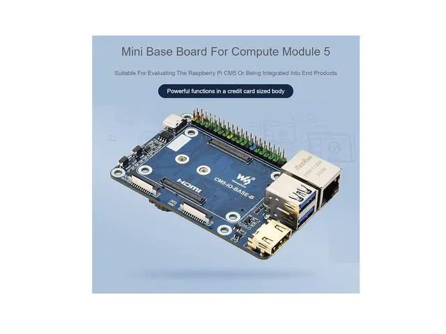 Alt view image 2 of 7 - WRIARICH Mini Base Board (B) Compatible with Raspberry Pi Compute Module 5,Suitable for Evaluating The Raspberry Pi CM5 Or Being Integrated Into End Products