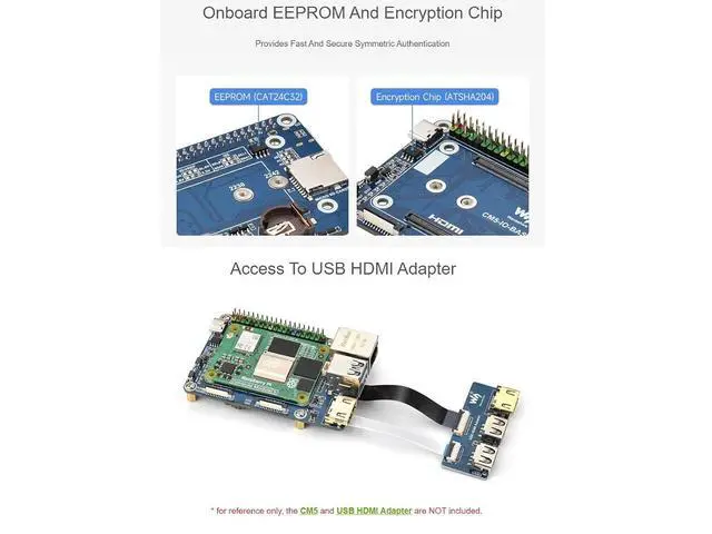 Alt view image 5 of 7 - WRIARICH Mini Base Board (B) Compatible with Raspberry Pi Compute Module 5,Suitable for Evaluating The Raspberry Pi CM5 Or Being Integrated Into End Products