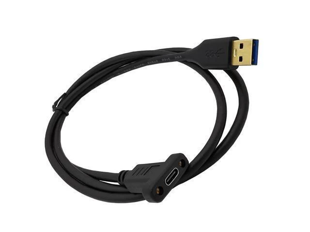 Alt view image 2 of 7 - WRIARICH Vszerda USB3.0 to Type-C Cable Cord,6ft USB-C USB 3.1 Type-C Female to USB 3.0 A Male Data & Charging Cable with Panel Mount Screw Hole (6ft/1.8m)