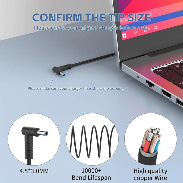 Alt view image 10 of 14 - New 230W 4.5mm Blue Tip Charger Compatible with HP Omen 15 16 17 Gaming Laptop Victus 16 HP ZBook Fury 16 G8 G9 G10 M41303-001 TPN-LA10 M35733-001 Power Supply Adapter Cord