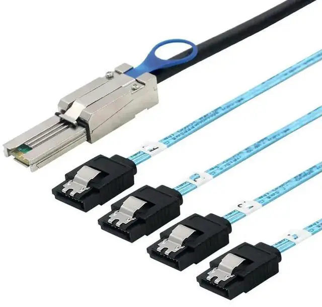 Main image of WRIARICH SAS to SATA Cable Mini SAS SFF-8088 TO 4 SATA 7Pin Data Cable