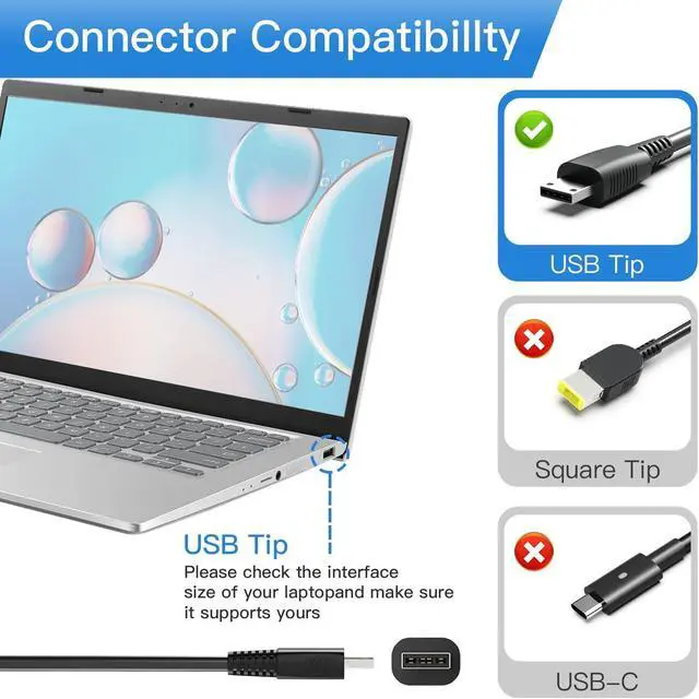 Alt view image 2 of 7 - 280W 20V 14A USB Tip Charger for MSI GS77 GE66 GE76 Raider GP76 GP66 Leopard ADP-280BB B A18-280P1A Clevo X170SM-G X170KM-G OEM Msi 280w Laptop Charger adp-280eb d Slim Design Laptop Power Supply
