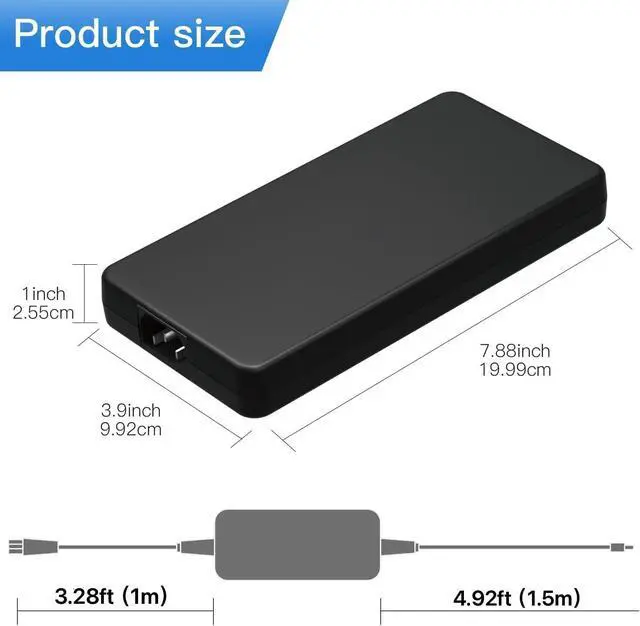 Alt view image 3 of 7 - 280W 20V 14A USB Tip Charger for MSI GS77 GE66 GE76 Raider GP76 GP66 Leopard ADP-280BB B A18-280P1A Clevo X170SM-G X170KM-G OEM Msi 280w Laptop Charger adp-280eb d Slim Design Laptop Power Supply