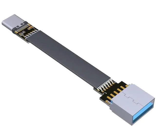 Main image of WRIARICH USB3.1 Type C 90 Degree USB C Cable Type A USB 3.0 type-C Fast Charging Data Cable 3A usb chargeable Flexible Flat Cable