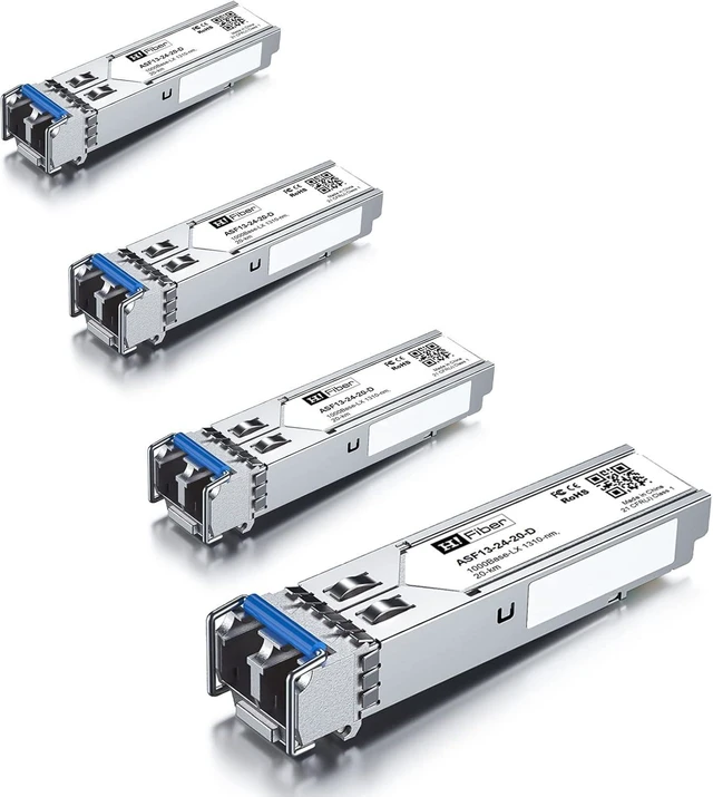 Alt view image 9 of 14 - 4 Pack 1Gb Singlemode Module with 10m OS2 LC to LC Fiber Cable, 1000BASE-LX/LH Compatible for Cisco GLC-LH-SMD, Meraki, Ubiquiti,Mikrotik, Intel, Netgear,D-Link and More