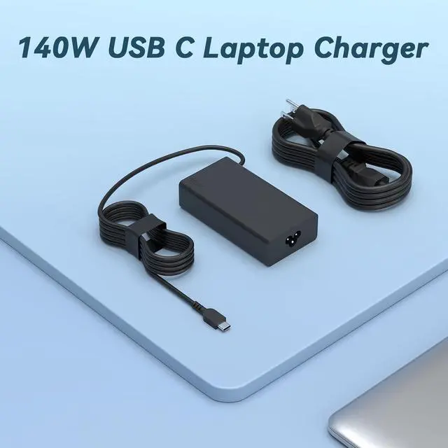 Alt view image 6 of 7 - WRIARICH Slim 140W USB C AC Adapter Compatible with MSI Summit E16 AI Studio A1V A1VFTG Pro 16 AI A2HV Prestige 14 16 AI Studio G1V B1U B1V 2-in-1 Laptop Charger