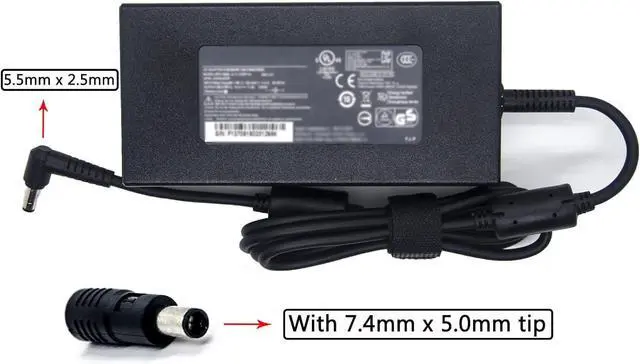 Alt view image 4 of 7 - WRIARICH 230W 19.5V 11.8A AC Charger, Fit for Chicony A17-230P1A A230A012L A12-230P1A GS75 STEALTH-248 P65 GS65 MSI 957-17G11P-101 GT72 GE75 GL65 GS75 GS65 230 Watts Laptop AC Adapter
