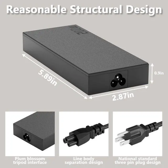 Alt view image 3 of 6 - WRIARICH 200W Laptop Charger Compatible with Asus Vivobook Pro 15 OLED Q533 Q533M Q533MJ Q543 Q543MJ Q543MV N6506CU N6506 20V 10A A20-200P1A ADP-200JB D Power Adapter
