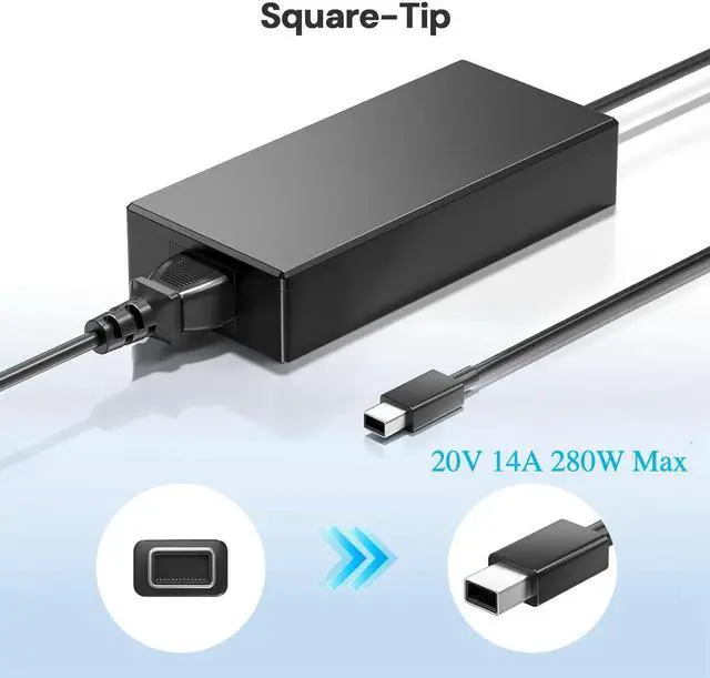 Alt view image 2 of 6 - WRIARICH 280W Charger Fit for Asus Rog Strix G18 (2025) Gaming Laptop, G815 G815L G815LP G815LP-XS97, 20V 14A AC Adapter Power Supply, Rectangle Conn