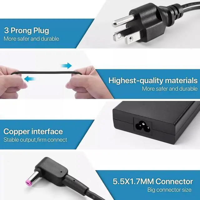Alt view image 3 of 5 - WRIARICH 135W 19V 7.1A Charger for Acer Nitro V 15 ANV15-51 ANV15-51-75HE Laptop PA-1130-16Power Supply Adapter Cord