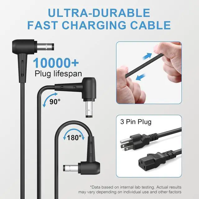 Alt view image 3 of 6 - WRIARICH 280W Laptop Charger Compatible with Asus Rog Strix G18 G17 G16 G15 Laptop adp-280eb b Charger adp-280eb f Charger adp-280bb b Power Supply Adapter Cord