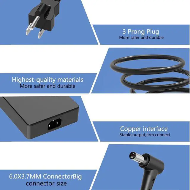 Alt view image 5 of 7 - 330W Slim AC Charger Adapter for ASUS ROG Strix Scar 16 17 18 G18 G634JY G634JZ G733PZ G733PY G733 G733CX G814JZ G814JI G834JY Zephyrus Duo 16 GX650PZ GX650PY A22-330P1A Laptop Power Supply Cord
