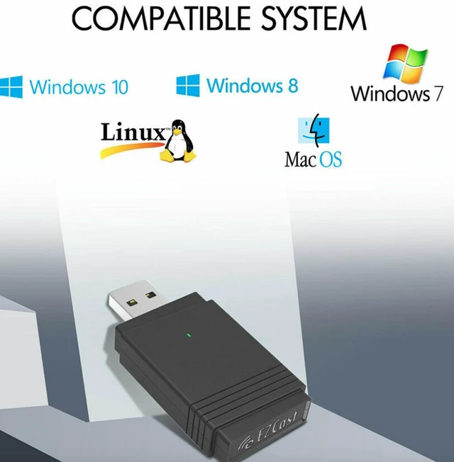 Alt view image 2 of 5 - WRIARICH 1200Mbps Wireless WiFi Adapter USB 3.0 Dongle Dual Band 5G/2.4G Bluetooth 5.0 PC