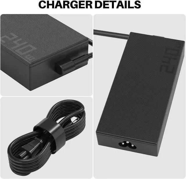 Alt view image 5 of 7 - WRIARICH 240W 14A 20V AC Charger for ASUS ADP-240EB B ROG Zephyrus S15 S17 M15 M16 G14 G15 G16 ROG Strix Scar 15 17 G15 G17 Gaming Laptop Power Supply Adapter