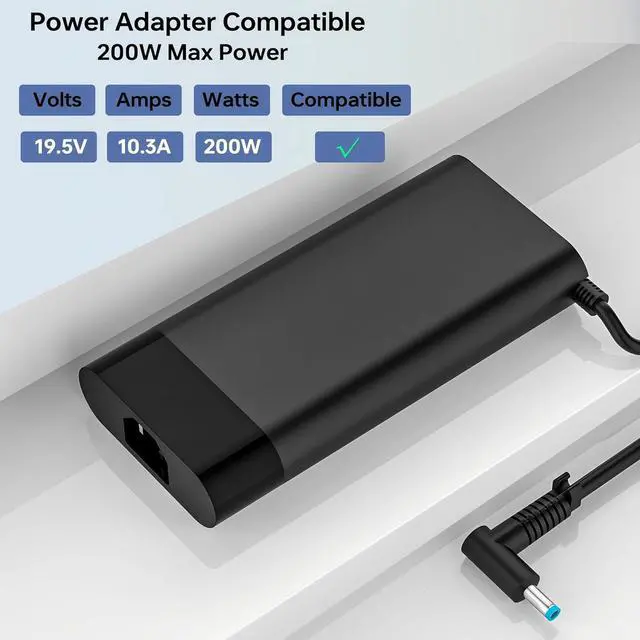 Alt view image 5 of 7 - WRIARICH 200W 19.5V 10.3A Laptop Charger Compatible with HP Omen Pavilion 15 Victus 16 Gaming ZBook 17 G5 G6 835888-001 L00818-850 Power Supply AC Adapter