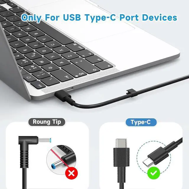 Alt view image 2 of 6 - 165W 130W USB C Gan PD3.1 AC Adapter Compatible with Dell Precision 5690 5680 3580 3581 Dell XPS 17 9720 9730 Latitude 7340 5540 5440 Inspiron-14 16 Plus 7640 7430 Pro Rugged DA165PM210 Laptop Charger