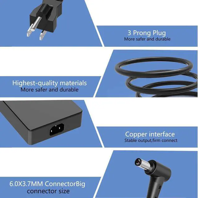 Alt view image 3 of 5 - WRIARICH 280W AC Charger for Asus Rog Strix G15 G16 G17 G18 Strix Scar 15 17 Zephyrus M16 Rog Strix GL702ZC S7ZC G703GI G703GS G703GX G703GXR Flow X16 ADP-280EB B A22-280P1A Laptop