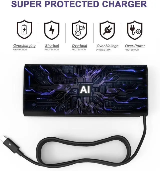 Alt view image 2 of 6 - 130W USB C Type C Adapter Laptop Charger Compatible with Dell XPS 15 2in1 9575 Precision 5530 2in1 5550 5750 3560 3550 3551 Latitude 7410 7310 7210 9410 9510 9575 5420 5520 5510 Power Supply Cord