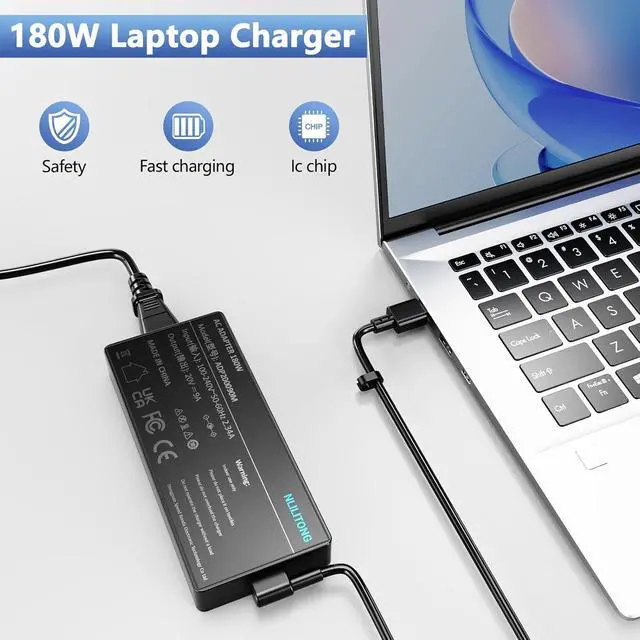 Alt view image 5 of 5 - WRIARICH 180W 20V 9A Charger Compatible with Asus Zephyrus G14 2024 GA403 GA403U GA403UI GA403UV GA403UU Laptop Power Adapter
