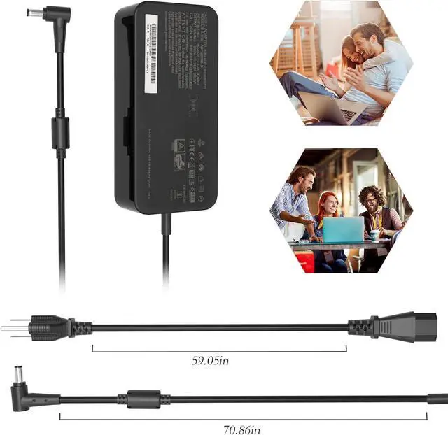 Alt view image 4 of 7 - WRIARICH 280W AC Charger for ASUS ROG Strix Scar 15 17 G532 G732 G732LWS Strix G15 G17 G513R G713R ASUS ROG G703GX ROG Zephyrus S17 GX703HM GX703HR ADP-280BB B Laptop Power Supply Adapter Cord