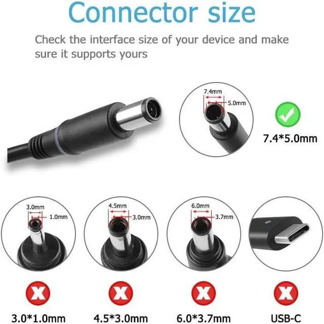 Alt view image 3 of 7 - WRIARICH 19.5V 7.7A 150W 130W AC Charger Adapter Compatible with Dell DA150PM100-00 Alienware M14X R2 P18G P18G002 Alienware 14 R1 XPS 17 L701X L702X Inspiron One 2320 150W Laptop Supply Cord