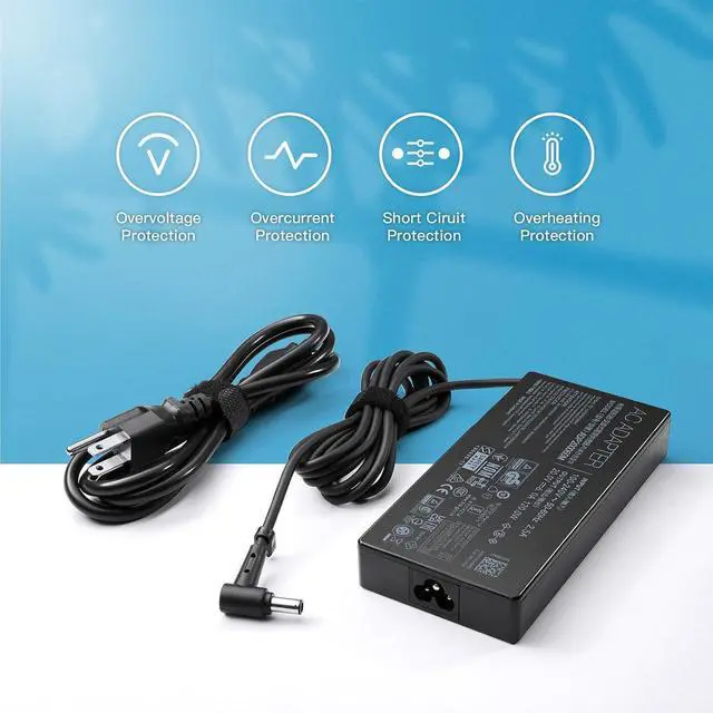 Alt view image 6 of 7 - WRIARICH 120W AC Charger Fit for Asus Zenbook Flip 15 Q528E Q537F Q538E Q539Z Q537FD-BI7t7 Q528EH-202.BL Q538EI-202.BL UX534F Q546F Q547F Q506f Q526F Q536F, A17-120P2A Laptop Power Adapter Cord