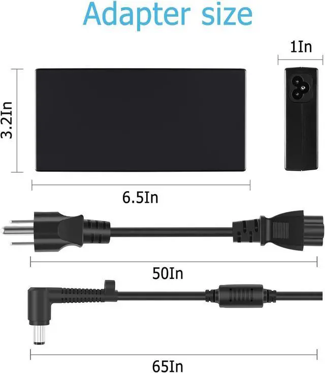 Alt view image 3 of 3 - 19.5V 7.7A 150W Charger Adapter for HP ProOne 440 23.8 inch G9 All-in-One Pavilion All-in-One 27-ca 24-a1 23-q0 24-b0 ProDesk 600 G4 G5 G3 G2 G1 EliteBook 8460W 8560W L68323-001 901981-003 L89697-001