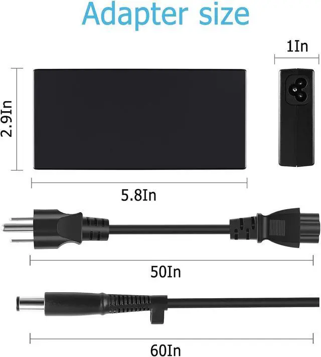 Alt view image 3 of 4 - WRIARICH 120W AC Charger Replacement for HP 906329-002 902369-003 902369-002 902369-001 740243-001 TPC-F122-D23 TPC-Q068-24 TPC-Q069-24 DOC0200A-OBP 2UK37AA#ABB Thunderbolt Dock G2 2UK37AA#ABA