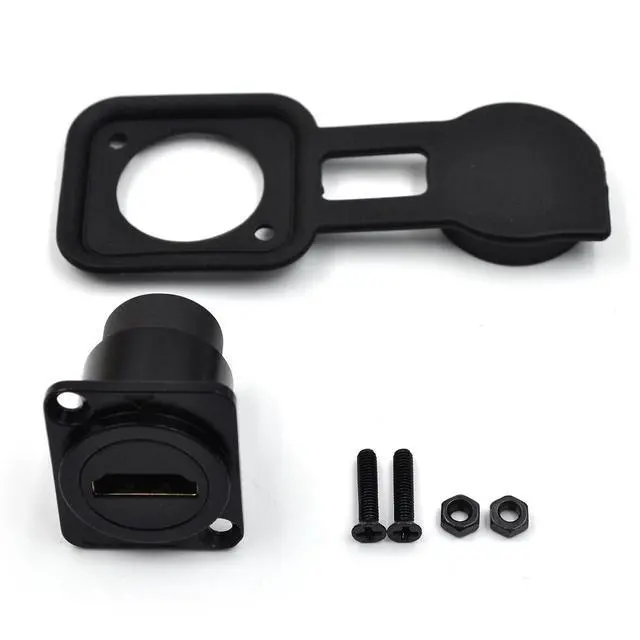Alt view image 5 of 7 - WRIARICH 5PCS HDMI 2.0 Panel Mount Adapter 4K@60Hz HDMI 2.0 Panel Threaded Fixed Mount Coupler Female to Female for TV Monitor Projector with Weatherproof Dust Cap