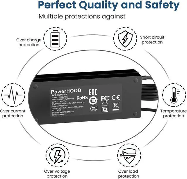 Alt view image 3 of 4 - WRIARICH 19V AC/DC Adapter Compatible with N-one NBook Turbo/NBook SE/NBook Pro Laptops N-one-NPC-Pro NPC Pro/NPC Air MINI PC DC19V 19 Volts Switching Power Supply Cord Charger Cable PSU Mains