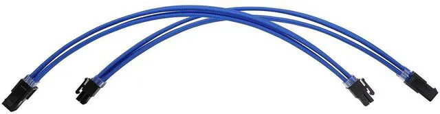 Alt view image 6 of 6 - WRIARICH Sleeve Extension Power Supply Cable Kit 18AWG ATX 24P+ EPS 8-P+PCI-E8-P with Combs for PSU to Motherboard/GPU (Blue)