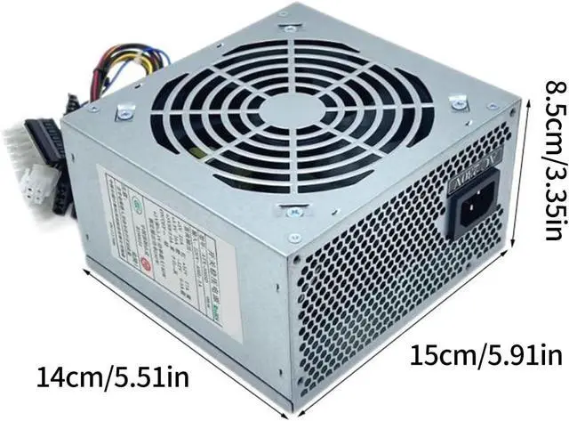 Alt view image 3 of 7 - WRIARICH Computer Power Supply 200W/250W/300W/350W Optional Comprehensive Protections Metal Heatsink Case Metal Power Supply