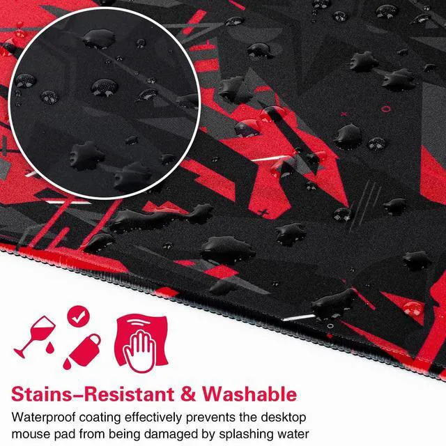 Alt view image 4 of 7 - WRIARICH Pad 31.5x15.8inch Extended XXL Large Mouse Pad Big Computer Keyboard Mouse Mat Desk Pad with Non-Slip & Rubber Base & Stitched Edge