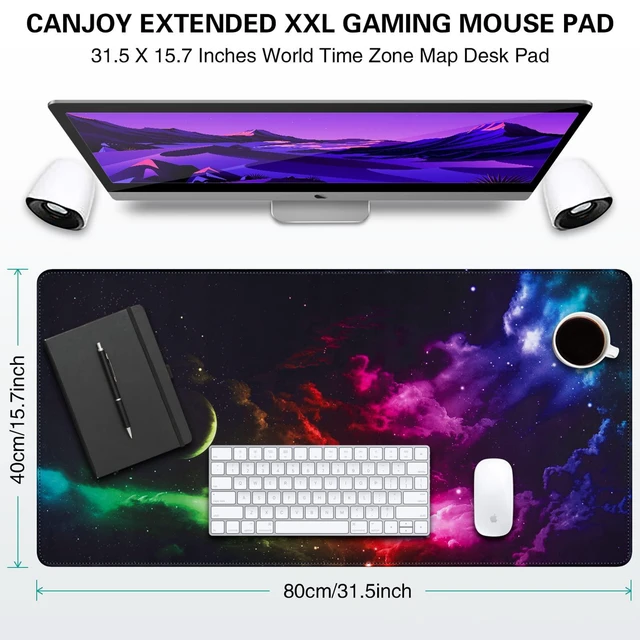Alt view image 2 of 7 - WRIARICH Gaming Mouse Pad, 31.5x15.7in Large Mouse Pads for Desk Keyboard Pad
