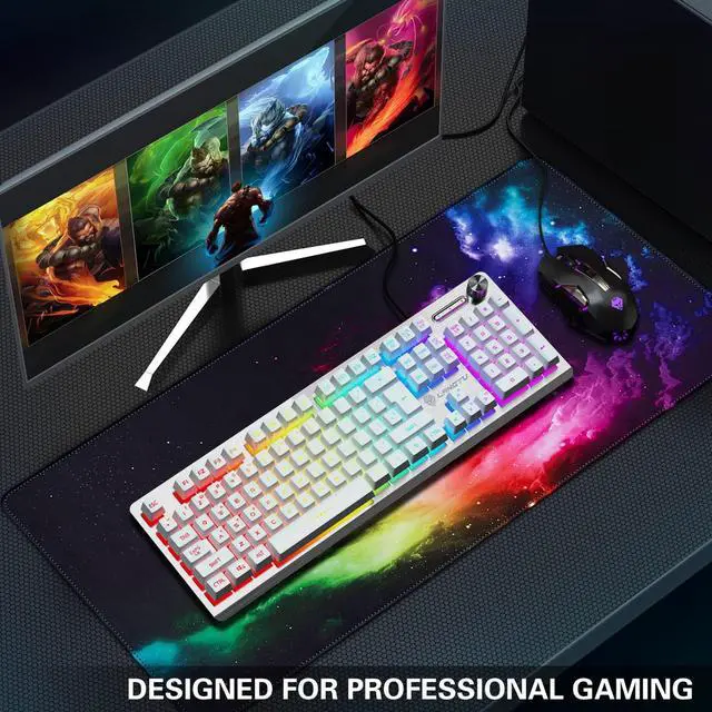 Alt view image 5 of 7 - WRIARICH Gaming Mouse Pad, 31.5x15.7in Large Mouse Pads for Desk Keyboard Pad