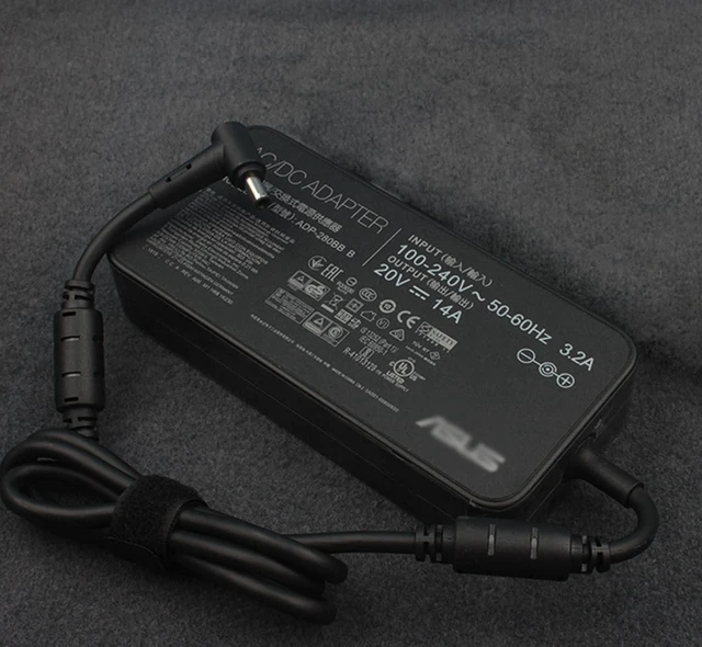 Alt view image 3 of 7 - WRIARICH 280W Genuine Charger for Asus ROG G703GI Gaming Laptop ADP-280BB B 20V 14A 12A Power Supply Adapter Cord