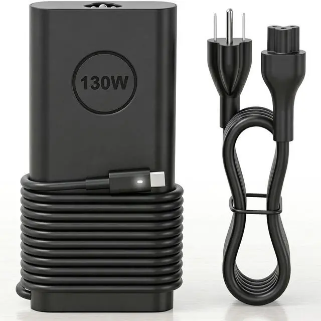 Main image of 130W USB C Laptop Charger Compatible with Dell XPS 15 17 9575 9500 9510 9520 9530 9700 9710 9720 9730 Precision 5530 5550 5560 5570 5750 5760 5770 Latitude 5401 5411 5501 5511 5520 Power Supply Cord