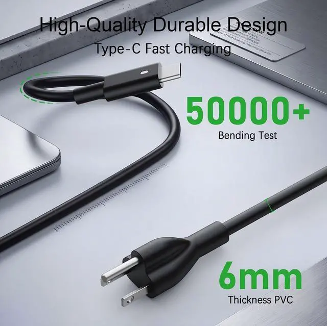 Alt view image 5 of 7 - 130W USB C Laptop Charger Compatible with Dell XPS 15 17 9575 9500 9510 9520 9530 9700 9710 9720 9730 Precision 5530 5550 5560 5570 5750 5760 5770 Latitude 5401 5411 5501 5511 5520 Power Supply Cord