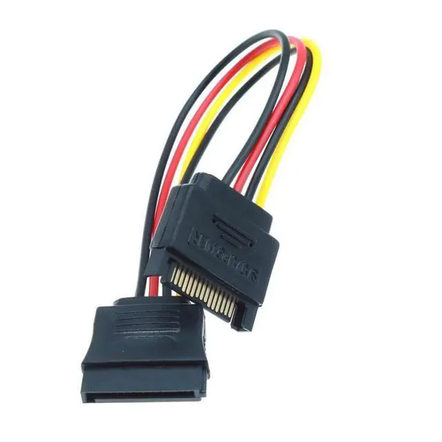 Alt view image 6 of 6 - WRIARICH 11.8 Inch 15 Pin SATA Power Extension Cable - SATA Power Male to Female Extender - Hard Drive Power Cable, SSD Power Cable