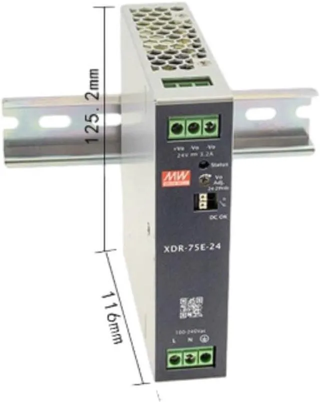Alt view image 4 of 5 - WRIARICH Mean Well XDR-E Power Supply Converter, XDR-75E-24 3.2A Switching Power Supply