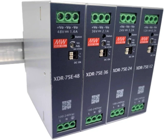 Alt view image 5 of 5 - WRIARICH Mean Well XDR-E Power Supply Converter, XDR-75E-24 3.2A Switching Power Supply