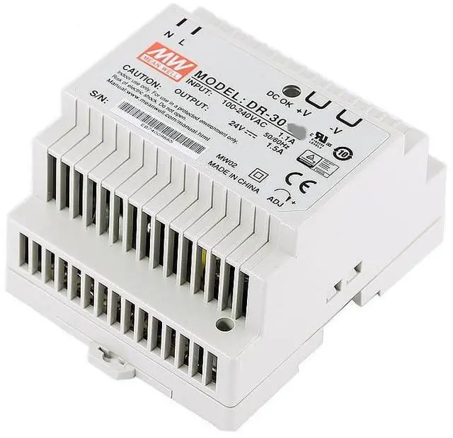 Main image of WRIARICH Mean Well DR 30W 12V 2A Switching Power Supply AC-DC Single Output Industrial DIN Rail DR-30-12 Slim Type Enclosed Power Supply Driver Transformer