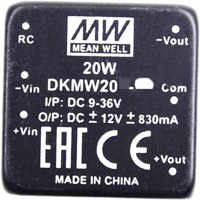 Main image of WRIARICH Mean Well DKMW 20W 830mA Power Supply Converter DKMW20F-12 DC-DC Voltage Stabilized Dual Output Switching Power Supply Driver Transformer
