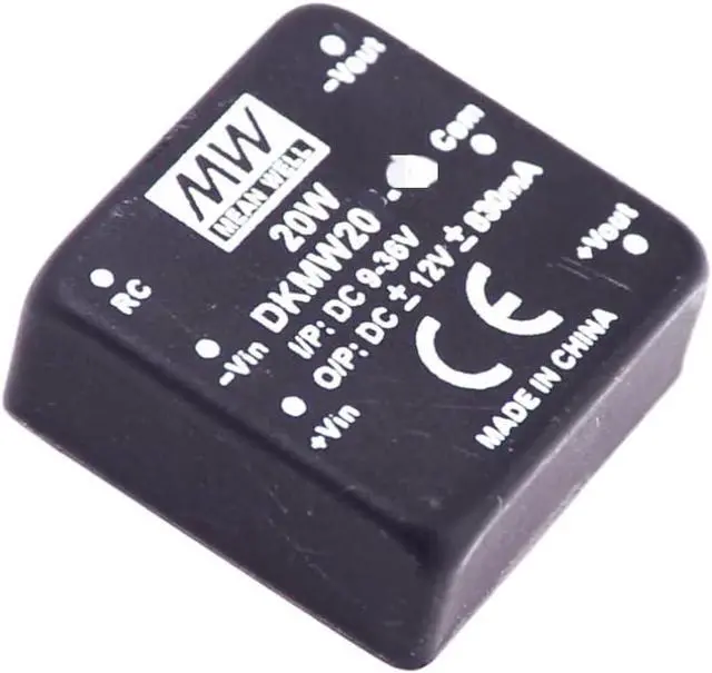 Alt view image 4 of 5 - WRIARICH Mean Well DKMW 20W 830mA Power Supply Converter DKMW20F-12 DC-DC Voltage Stabilized Dual Output Switching Power Supply Driver Transformer