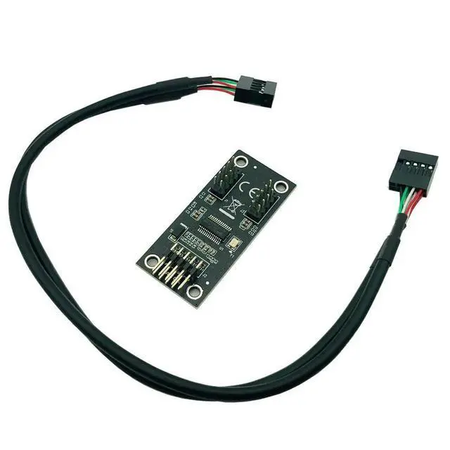 Alt view image 2 of 3 - WRIARICH USB 9pin to dual USB 9 Pin Header Extension Splitter Cable HUB Connector Motherboard Header Extension Splitter Cable Motherboard