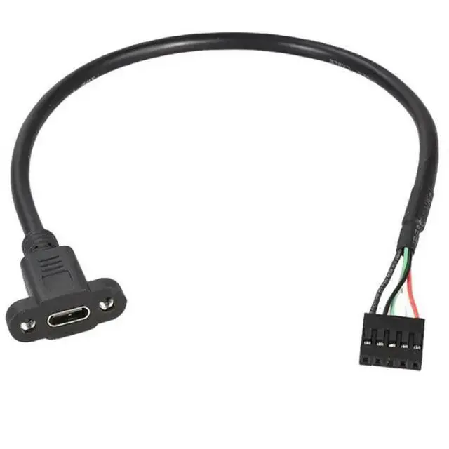 Alt view image 3 of 6 - WRIARICH 30cm DuPont 2.54 5pin to Type-C Female Ribbon Screw Fixed Data Charging Cable 2.0 Version TPCI Board USB Plug Type-C